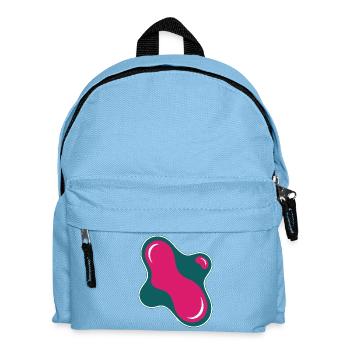 Organic Drop Rose on Turquoise - Kids' Backpack - light blue - Front
