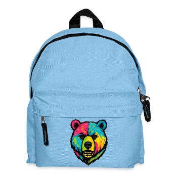 Ours mal léché Pop Art - Sac à dos Enfant - bleu clair - Devant