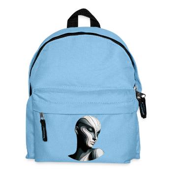 Geometrische Maskenkunst - Kinder Rucksack - Hellblau - Vorne