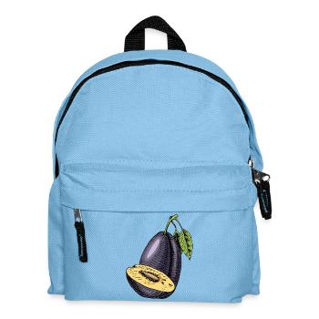  Pflaume Obst - Kinder Rucksack - Hellblau - Vorne