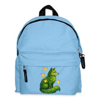 Green Fox Butterfly Fantasy - Kids' Backpack - light blue - Front