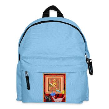 Retro Geometric Collage Wall Art - Kids' Backpack - light blue - Front