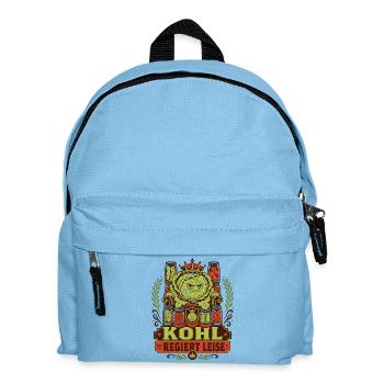 Kohl regiert leise - Kinder Rucksack - Hellblau - Vorne
