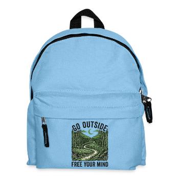 Go Outside Free Your Mind - Sac à dos Enfant - bleu clair - Devant
