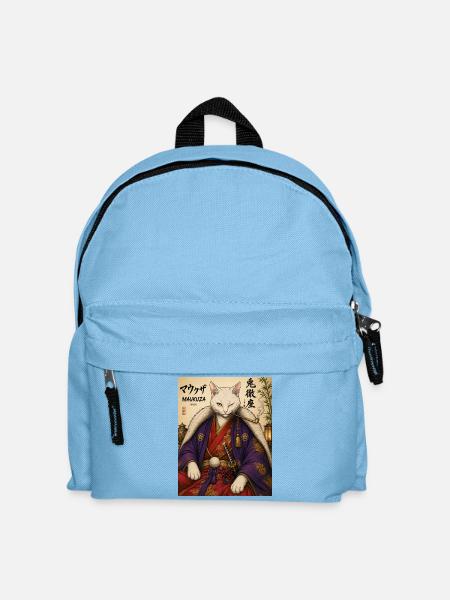 Maukuza Samurai Katze - Kinder Rucksack - Hellblau