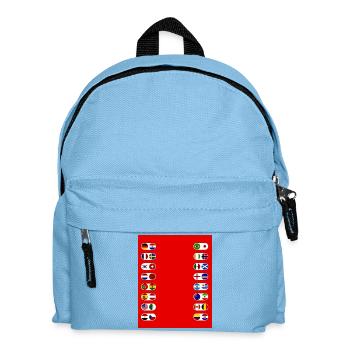 International Flag Collage - Kids' Backpack - light blue - Front
