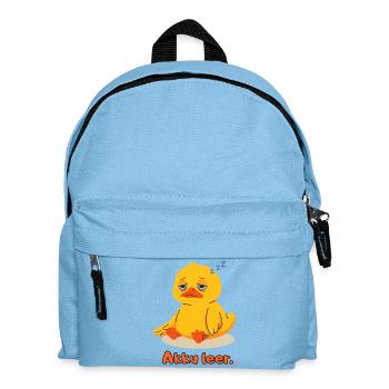 Ente Akku leer - Kinder Rucksack - Hellblau - Vorne