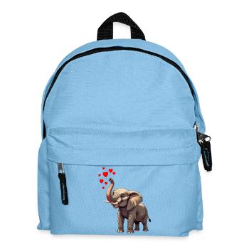 Éléphant au cœur - Sac à dos Enfant - bleu clair - Devant
