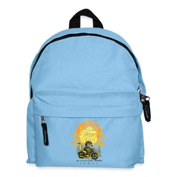 Café & Bar Tirkku – Goldwiesel auf dem Fahrrad - Kinder Rucksack - Hellblau - Vorne