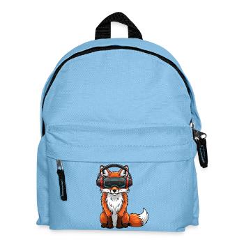 Fuchs VR Gamer Virtual Reality Comic Cool - Kinder Rucksack - Hellblau - Vorne