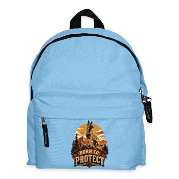 Malinoi Belgischer Schäferhund - Kinder Rucksack - Hellblau - Vorne