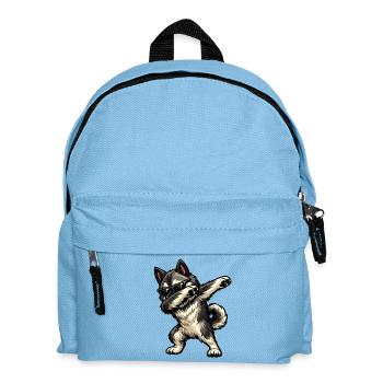 Dabbing Norwegian Elkhound - Kids' Backpack - light blue - Front