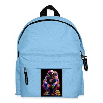 Bunte Weltraumkunst - Kinder Rucksack - Hellblau - Vorne