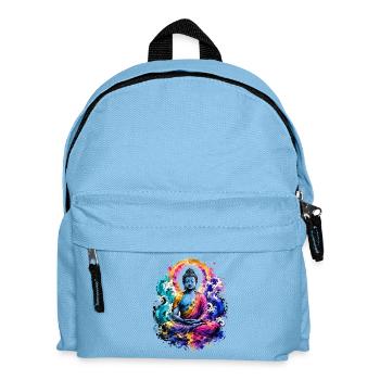 Buddha Wave Meditation Art - Kids' Backpack - light blue - Front