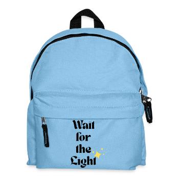 Wait For The Light Retro Typography Sparkles - Kids' Backpack - light blue - Front