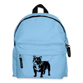 English Bulldog - Kids' Backpack - light blue - Front