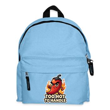 Fiery chili: Too hot to touch - Kids' Backpack - light blue - Front