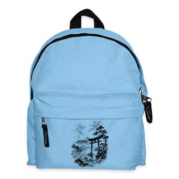 Japanese nature with torii and Fuji - Kids' Backpack - light blue - Front