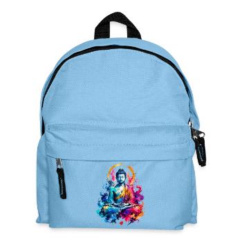 Buddha Meditation Color Splash - Kids' Backpack - light blue - Front