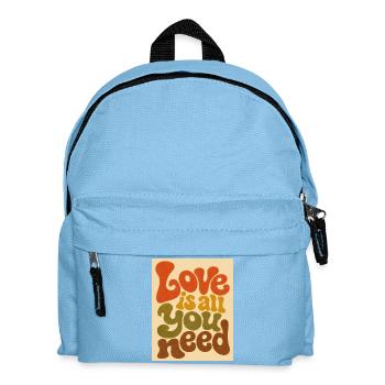 Psychedelic Love Typography - Kids' Backpack - light blue - Front
