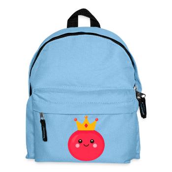 Kawaii Tomato with Crown – Sweet Queen Design - Kids' Backpack - light blue - Front
