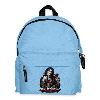 Always Two Thin Coats – Or Blood Will Spill - Kinder Rucksack - Hellblau - Vorne