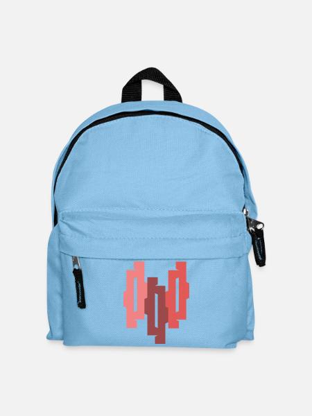 Rosé Burgunder Geomuster - Kinder Rucksack - Hellblau