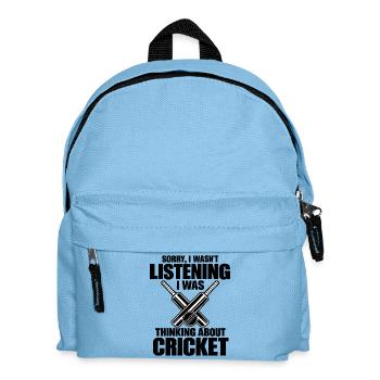 Lustiger Cricketspieler, Bowler, Schlagmann, Liebhaber, Sport - Kinder Rucksack - Hellblau - Vorne
