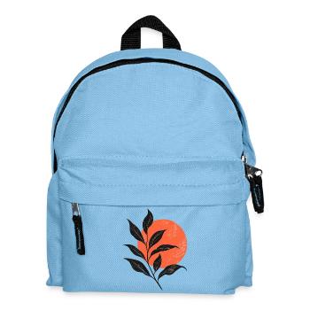 Sunset Leaf Silhouette - Kinder Rucksack - Hellblau - Vorne