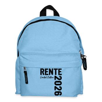Rente 2026 Limited Edition Ruhestand - Kinder Rucksack - Hellblau - Vorne