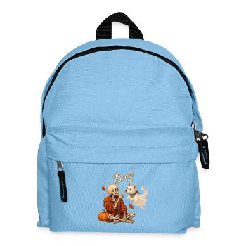 Halloween Skelett Geisterhund Boop für Hundefans - Kinder Rucksack - Hellblau - Vorne
