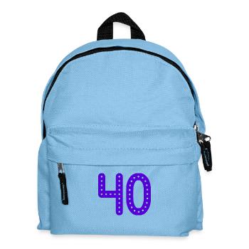 40 JAHRE. 40-jähriges Jubiläum. GEBURTSTAG 40 JAHRE. 40 - Kinder Rucksack - Hellblau - Vorne