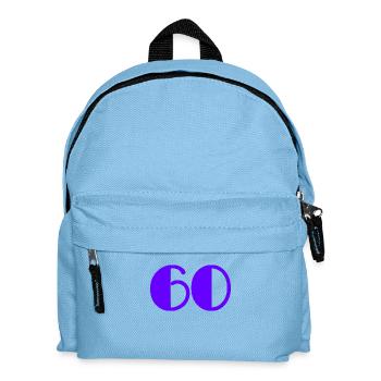 60 JAHRE. 60-JÄHRIGES JUBILÄUM. GEBURTSTAG 60 JAHRE. 60 - Kinder Rucksack - Hellblau - Vorne