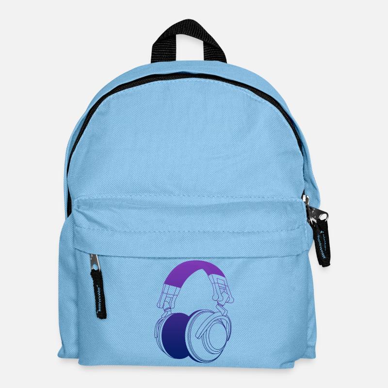 DJ Kopfhörer - Kinder Rucksack - Hellblau