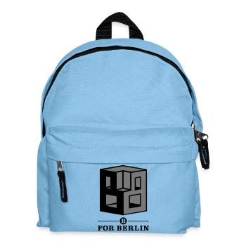 B for Berlin - Würfel Buchstabe B - Kinder Rucksack - Hellblau - Vorne