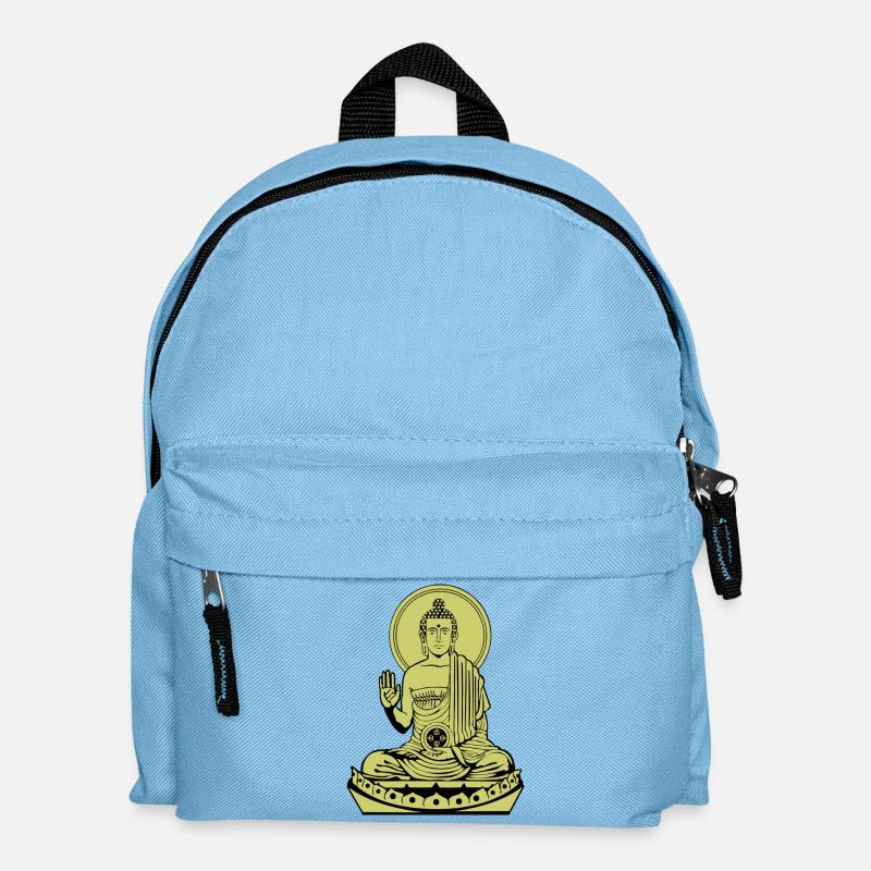 Sitting Buddha de - Kinder Rucksack - Hellblau