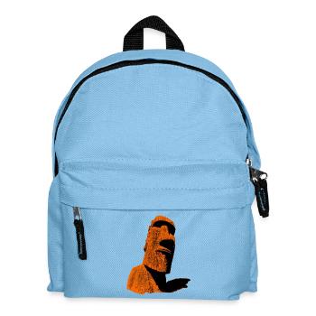 Moai Orange - Kinder Rucksack - Hellblau - Vorne