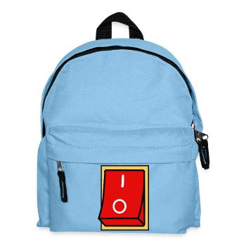ON - OFF SCHALTER - Kinder Rucksack - Hellblau - Vorne