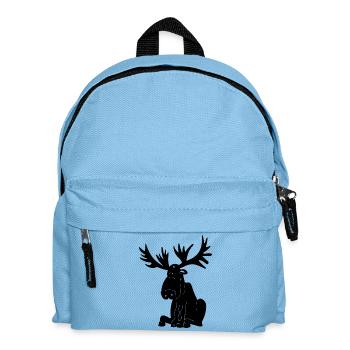 Elch - Kinder Rucksack - Hellblau - Vorne