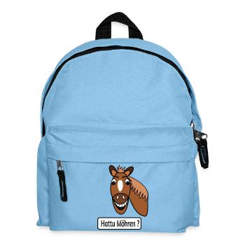 Hattu Möhren - Kinder Rucksack - Hellblau - Vorne