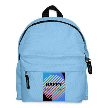 GEBURTSTAG, ALLES GUTE ZUM GEBURTSTAG, ALLES GUTE ZUM GEBURTSTAG - Kinder Rucksack - Hellblau - Vorne