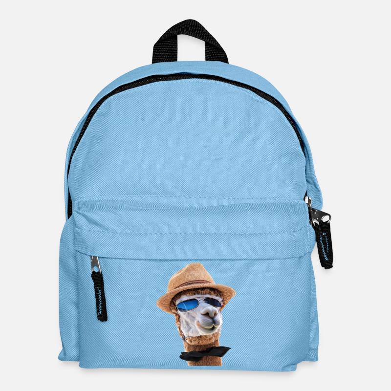 alpaca hut sonnenbrille fliege - Kinder Rucksack - Hellblau