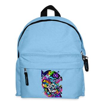 Graffiti - Kinder Rucksack - Hellblau - Vorne