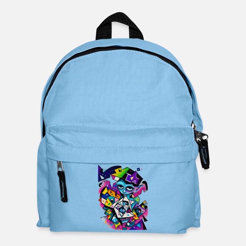 Graffiti - Kinder Rucksack - Hellblau