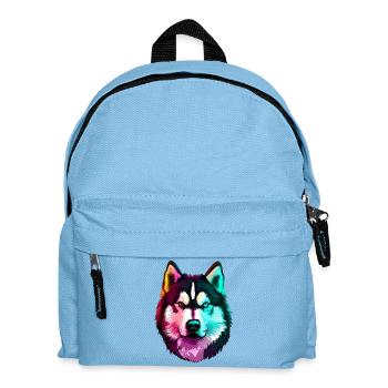 Wolf Husky Dog - Kids' Backpack - light blue - Front