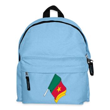 Flagge Kamerun - Kinder Rucksack - Hellblau - Vorne