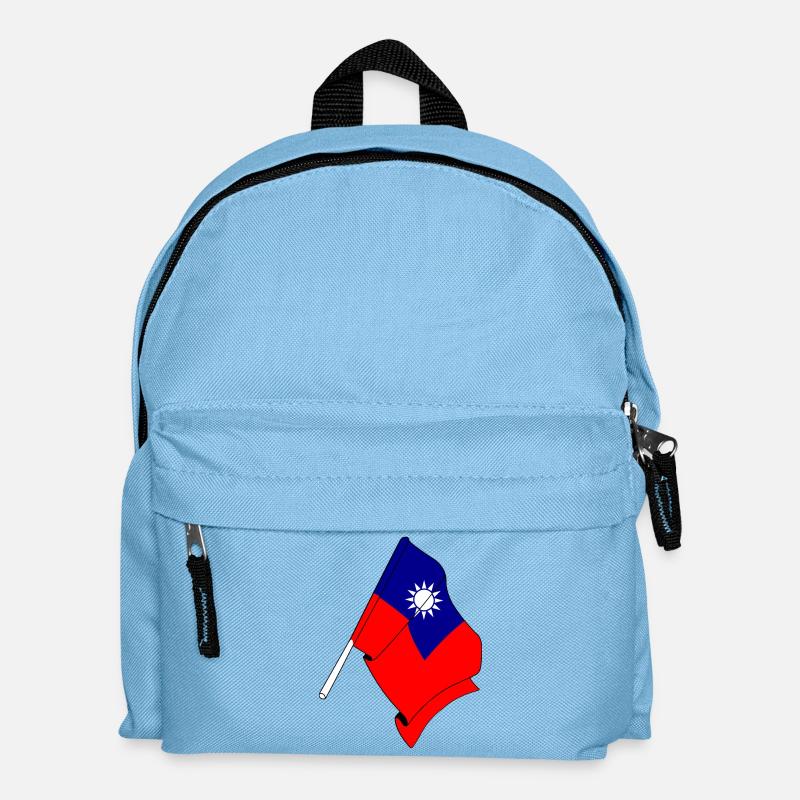 Flagge von Taiwan - Kinder Rucksack - Hellblau