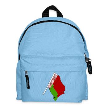 Flagge von Weißrussland - Kinder Rucksack - Hellblau - Vorne