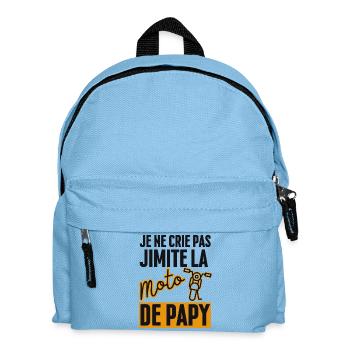 Ich schreie nicht, ich imitiere Opas Motorrad - Kinder Rucksack - Hellblau - Vorne