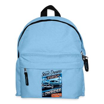 Lowrider Auto - Kinder Rucksack - Hellblau - Vorne